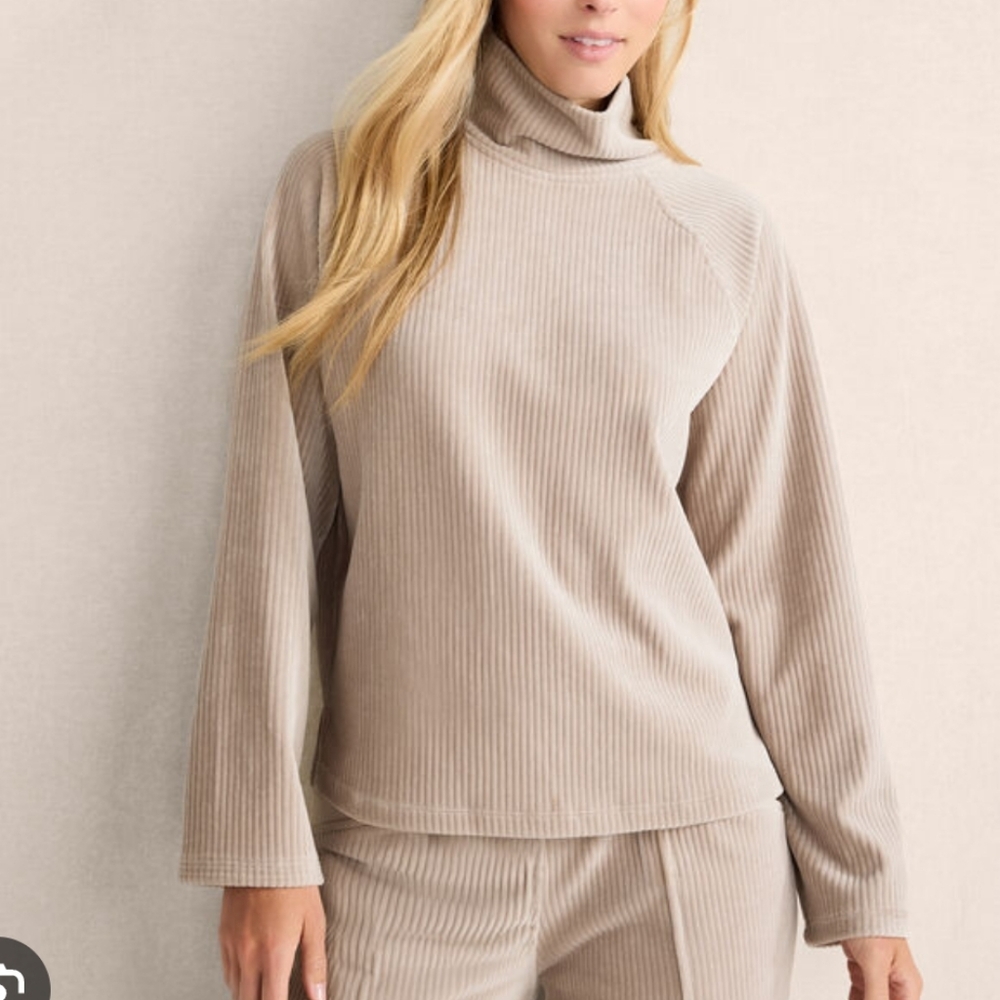 Haven Well Within Corduroy Velour Mock Necl Pullover